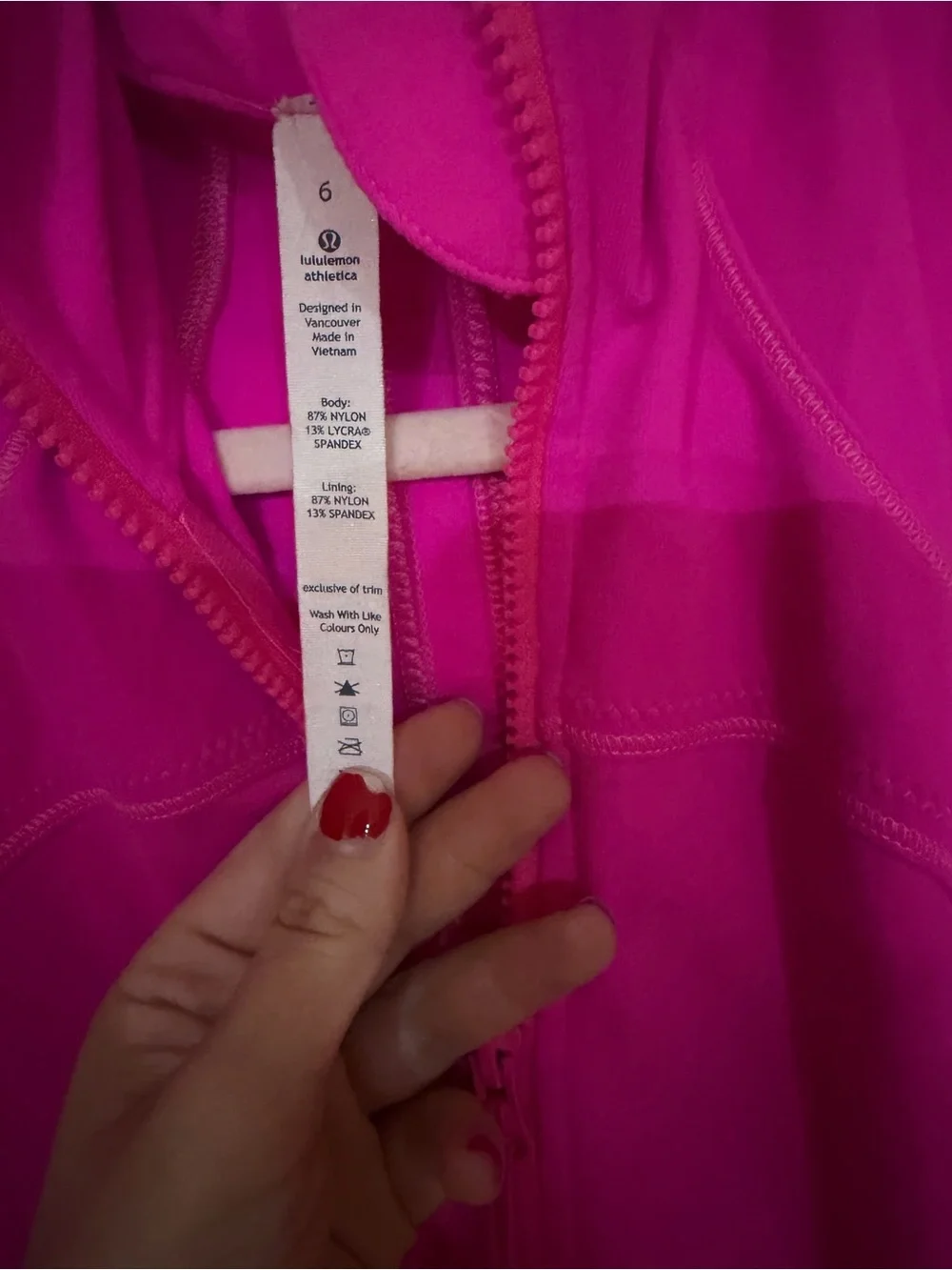 lululemon athletica Hot Pink Full-Zip Athletic Jacket